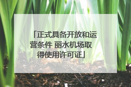 正式具备开放和运营条件 丽水机场取得使用许可证