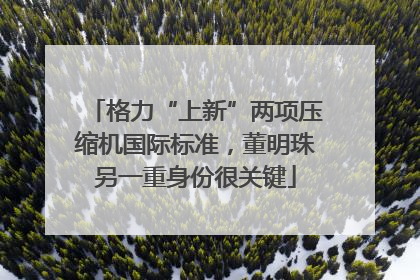 格力“上新”两项压缩机国际标准，董明珠另一重身份很关键