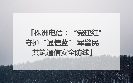 株洲电信：“党建红”守护“通信蓝” 军警民共筑通信安全防线