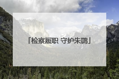 检察履职 守护朱鹮