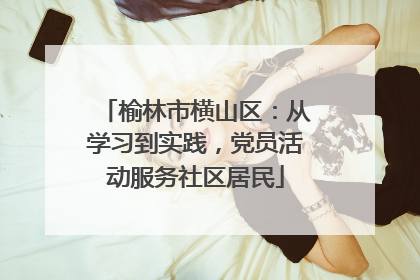 榆林市横山区：从学习到实践，党员活动服务社区居民