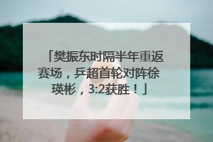 樊振东时隔半年重返赛场，乒超首轮对阵徐瑛彬，3:2获胜！