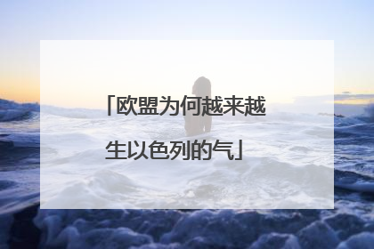 欧盟为何越来越生以色列的气