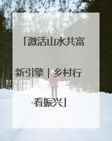 激活山水共富新引擎｜乡村行·看振兴