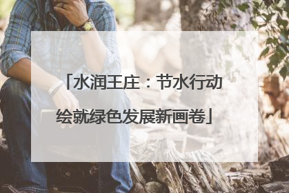 水润王庄：节水行动绘就绿色发展新画卷