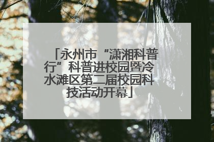 永州市“潇湘科普行”科普进校园暨冷水滩区第二届校园科技活动开幕