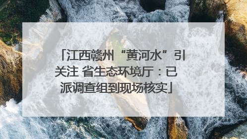 江西赣州“黄河水”引关注 省生态环境厅：已派调查组到现场核实