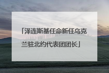 泽连斯基任命新任乌克兰驻北约代表团团长