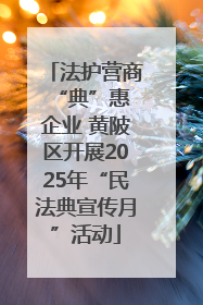 法护营商 “典”惠企业 黄陂区开展2025年“民法典宣传月”活动