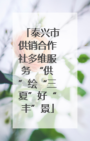 泰兴市供销合作社多维服务 “供”绘“三夏”好“丰”景