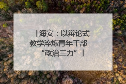 海安：以辩论式教学淬炼青年干部“政治三力”