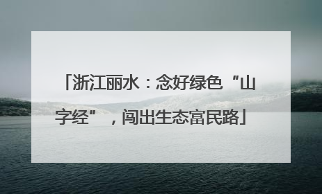浙江丽水：念好绿色“山字经”，闯出生态富民路