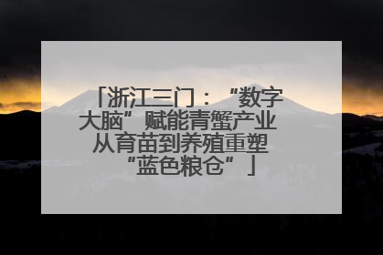 浙江三门：“数字大脑”赋能青蟹产业 从育苗到养殖重塑“蓝色粮仓”