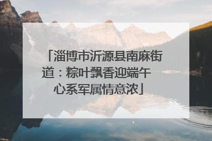 淄博市沂源县南麻街道：粽叶飘香迎端午 心系军属情意浓