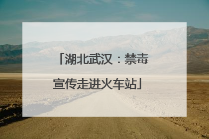 湖北武汉：禁毒宣传走进火车站