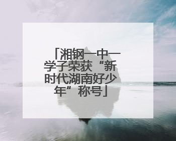 湘钢一中一学子荣获“新时代湖南好少年”称号