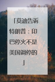 莫迪告诉特朗普：印巴停火不是美国调停的