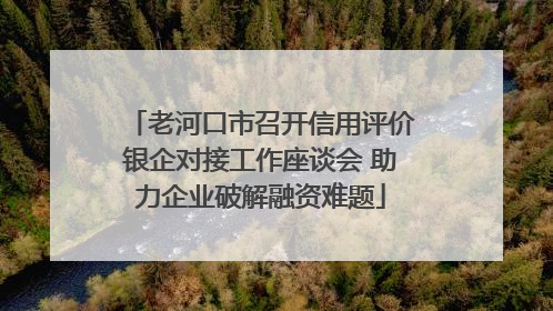 老河口市召开信用评价银企对接工作座谈会 助力企业破解融资难题