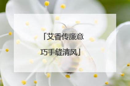 艾香传廉意 巧手缝清风