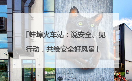 蚌埠火车站：说安全、见行动，共绘安全好风景