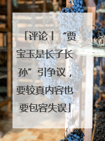 评论丨“贾宝玉是长子长孙”引争议，要较真内容也要包容失误