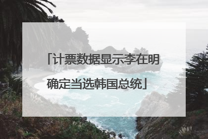 计票数据显示李在明确定当选韩国总统