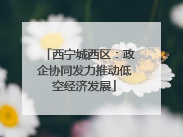 西宁城西区：政企协同发力推动低空经济发展