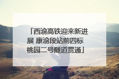 西渝高铁迎来新进展 康渝段站前四标桃园二号隧道贯通