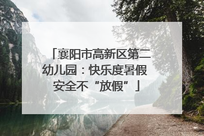 襄阳市高新区第二幼儿园：快乐度暑假 安全不“放假”