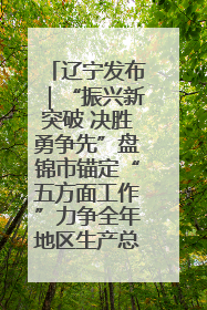 辽宁发布｜“振兴新突破 决胜勇争先”盘锦市锚定“五方面工作”力争全年地区生产总值增长5.5%左右