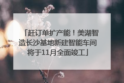 赶订单扩产能！美湖智造长沙基地新建智能车间将于11月全面竣工