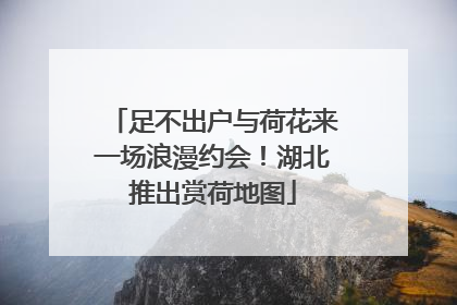 足不出户与荷花来一场浪漫约会！湖北推出赏荷地图
