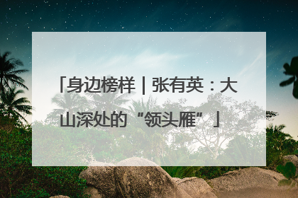 身边榜样｜张有英：大山深处的“领头雁”