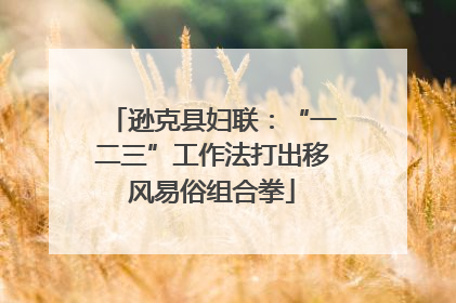 逊克县妇联：“一二三”工作法打出移风易俗组合拳