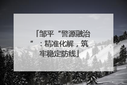 邹平“警源融治”：精准化解，筑牢稳定防线