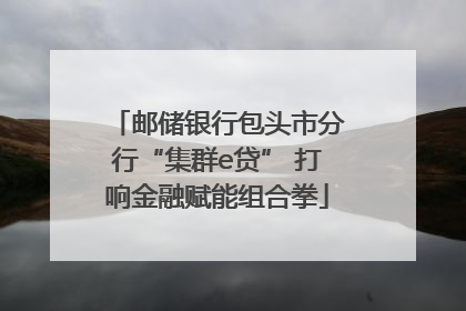 邮储银行包头市分行“集群e贷” 打响金融赋能组合拳