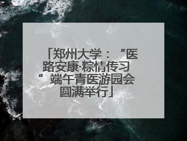 郑州大学：“医路安康·粽情传习”端午青医游园会圆满举行