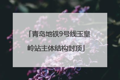 青岛地铁9号线玉皇岭站主体结构封顶