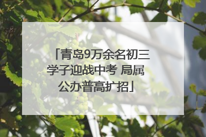 青岛9万余名初三学子迎战中考 局属公办普高扩招