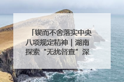 锲而不舍落实中央八项规定精神｜湖南探索“无扰督查”深化基层减负