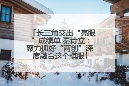 长三角交出“亮眼”成绩单 秦诗立：聚力抓好“两创”深度融合这个棋眼