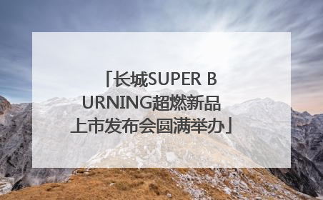 长城SUPER BURNING超燃新品上市发布会圆满举办