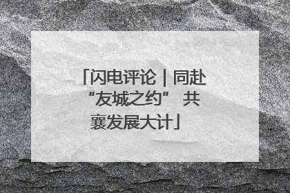 闪电评论｜同赴“友城之约” 共襄发展大计
