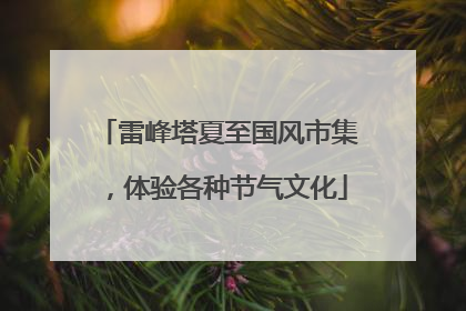 雷峰塔夏至国风市集，体验各种节气文化