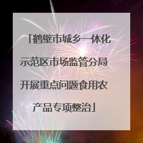 鹤壁市城乡一体化示范区市场监管分局开展重点问题食用农产品专项整治