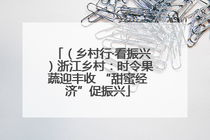 （乡村行·看振兴）浙江乡村：时令果蔬迎丰收 “甜蜜经济”促振兴
