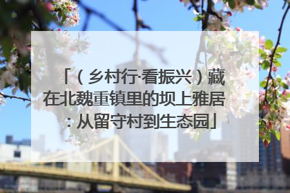 （乡村行·看振兴）藏在北魏重镇里的坝上雅居：从留守村到生态园