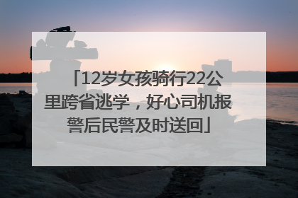 12岁女孩骑行22公里跨省逃学，好心司机报警后民警及时送回