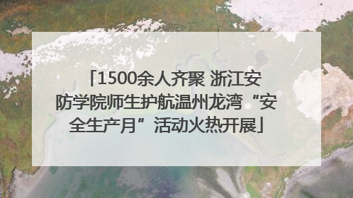 1500余人齐聚 浙江安防学院师生护航温州龙湾“安全生产月”活动火热开展
