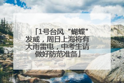 1号台风“蝴蝶”发威，周日上海将有大雨雷电，中考生请做好防范准备